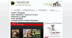 Desktop Screenshot of friendsforlifedogtraining.com